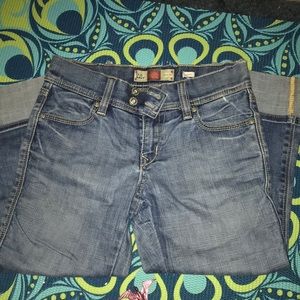 Old Navy low waist stretch blue jean capris